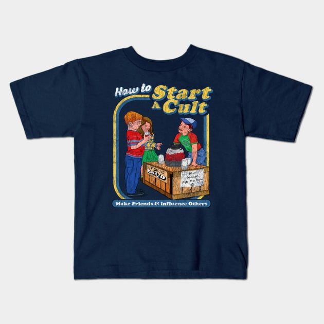 How To Start A Cult Worn Out Kids T-Shirt by Alema Art